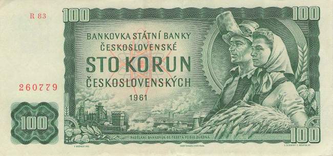 100 Korun p.91f 1961 XF